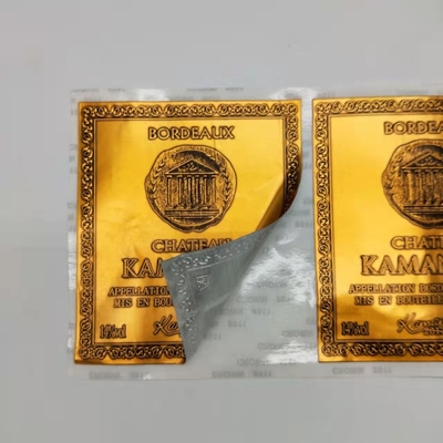 বোতল CMYK রঙের জন্য ভিনাইল ম্যাট ওয়াইন লেবেল স্টিকার আঠালো ধাতু