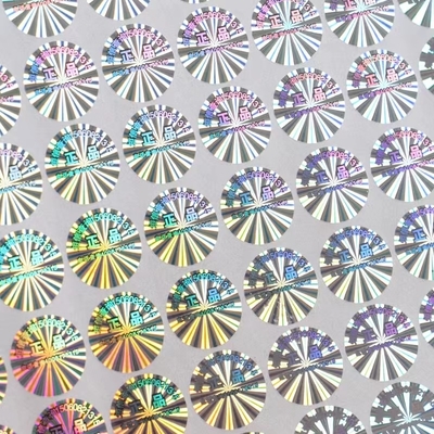 2D / 3D লেজার সিলভার হলোগ্রাফিক স্টিকার এন্টি কাউন্টারফেইট স্ক্র্যাচ অফ OEM আঠালো