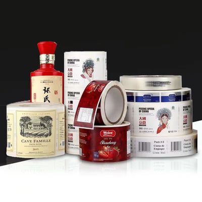 মশলা জার স্ব আঠালো ওয়াইন বোতল লেবেল জল বোতল গরম গোল্ড প্রিন্টিং ম্যাট