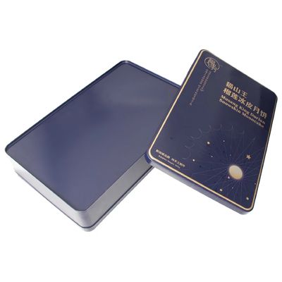 ওয়ালেট মেটাল টিনের বক্স কন্টেইনার স্কয়ার বিস্কুট কেস বিলাসবহুল মুন কেক আয়তক্ষেত্রাকার